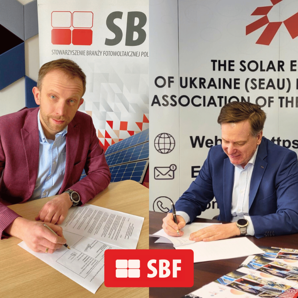 SBF Polska PV podpisuje Memorandum o Współpracy z Solar Energy Association of Ukraine