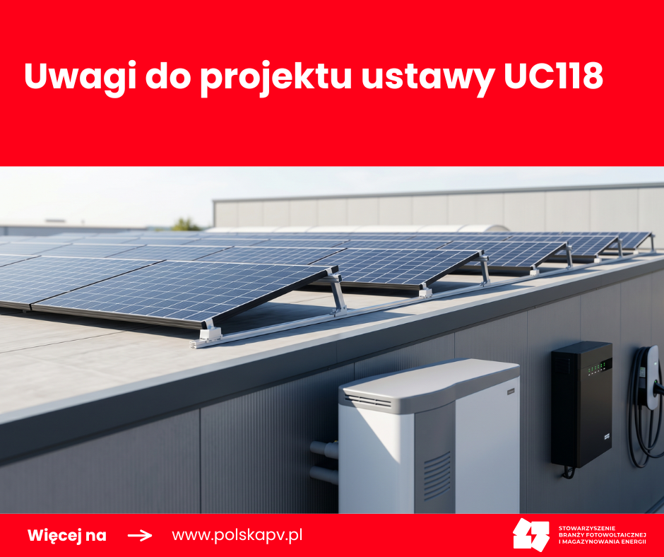 Złożyliśmy uwagi do projektu ustawy UC118 — kolejnej i ważnej nowelizacji prawa OZE